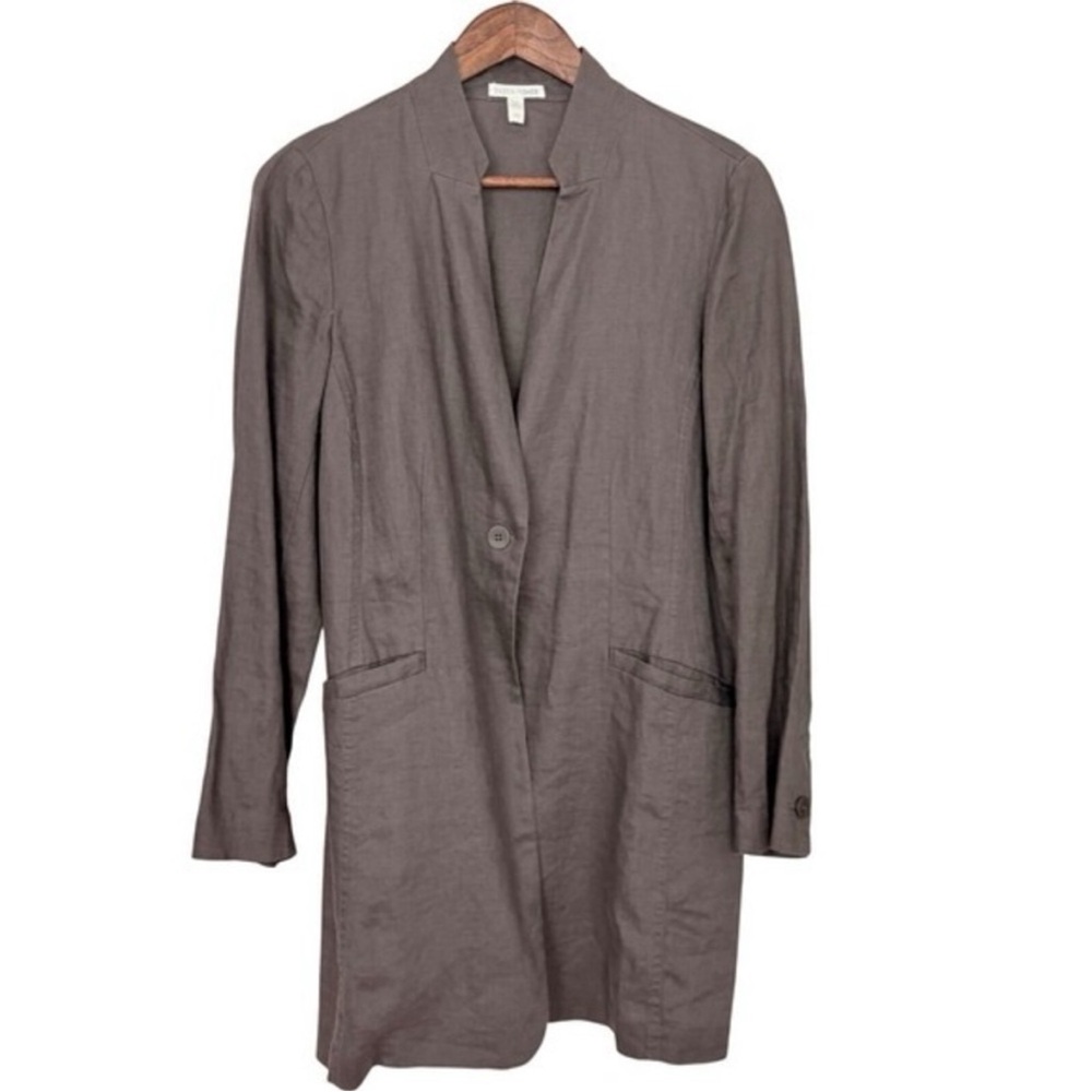 Eileen Fisher Women's Light Gray Taupe Jacket